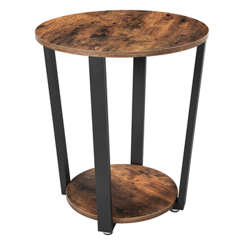 Stolik kawowy okrągły  RUSSELL 11 - Ciemny brąz