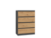 Komoda MALMO M4 Dąb artisan / antracyt
