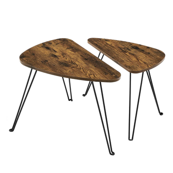 Zestaw 2 stolików kawowych RUSSELL 7 - Ciemny brąz