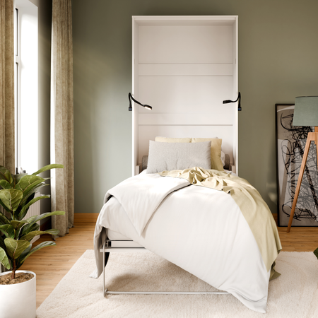 Półkotapczan pionowy rozkładany VERTO 90x200 składany w szafę - Biały