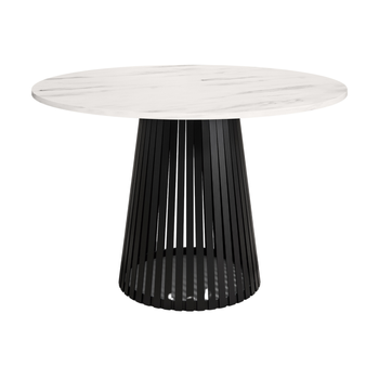 Stół okrągły VELORE - Jasny Marmur