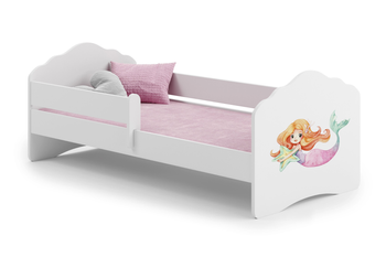 Łóżko pojedyncze FALA 160x80 z barierką - Syrenka
