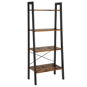 Regał z półkami RUSSELL 1 - Ciemny brąz