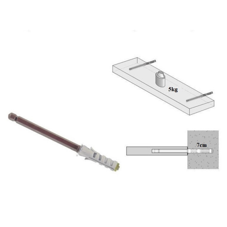 Półki LEWIT zestaw 3 półek ściennych samowiszących - Dąb Artisan