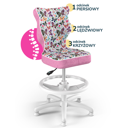 Krzesło dziecięce LUMI 4 - Motyl / Noga Biała