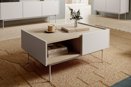 Ława COLETTE 97 cm - Kaszmir / Dąb Linea