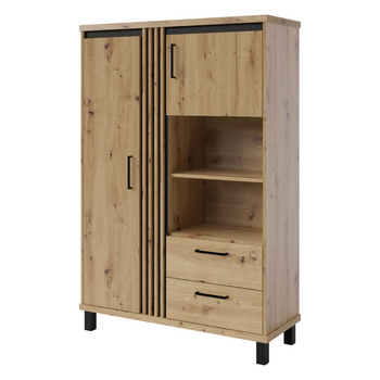 Szafa NADI 162x112 cm Lamel - kolor Dąb artisan / czarny