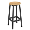 Taboret barowy NORDEN - Dąb / Nogi czarne