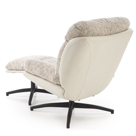 Fotel ALLERO z podnóżkiem - Beżowy