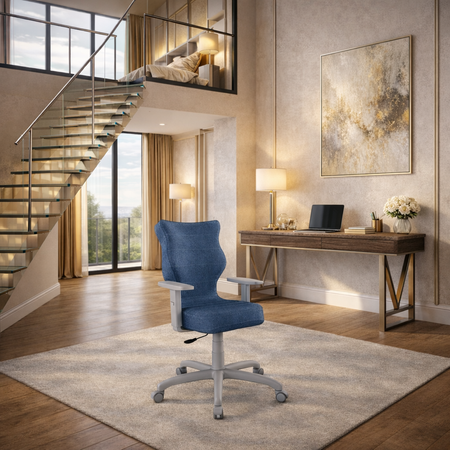 Krzesło obrotowe PRESTIO 6 - Granatowe / Noga Szara