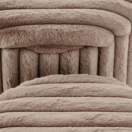 Zestaw 2 puf MIRELLA - Cappuccino