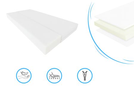 Materac piankowy z pokrowcem 180x80