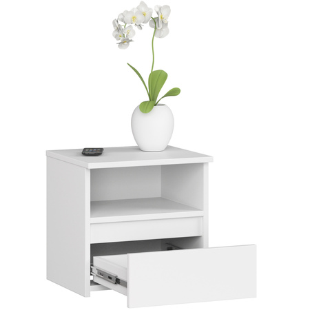 Szafka nocna z szufladą 40 cm - Biała