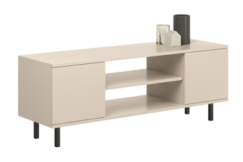 Szafka RTV FOCUS 155 cm, nogi metalowe czarne - Kaszmir