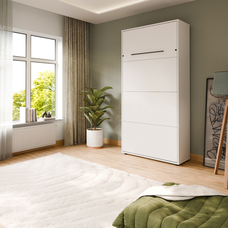 Półkotapczan pionowy rozkładany VERTO 90x200 składany w szafę - Biały