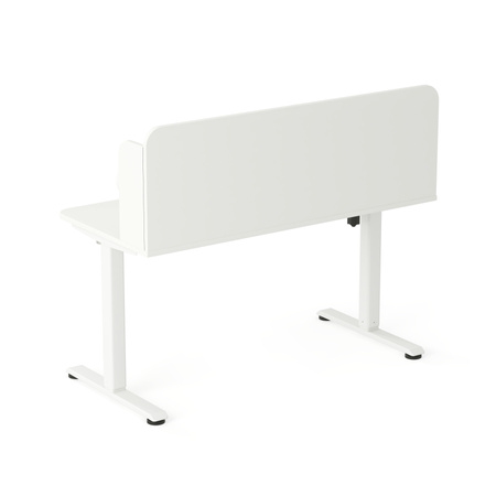 Biurko elektryczne ELISS 4 dziecięce 120x65 cm z nadstawką - Biały / Biały 