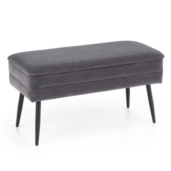 Ławka LILA  -  Szary / Czarne nogi