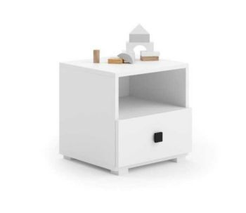 Szafka nocna Emi - uchwyt czarny kwadrat