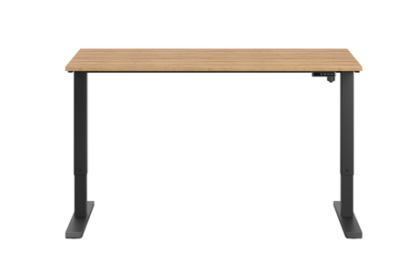 Biurko FLEXI 120 cm regulowane podnoszone elektryczne komputerowe - Dąb Craft / Czarny