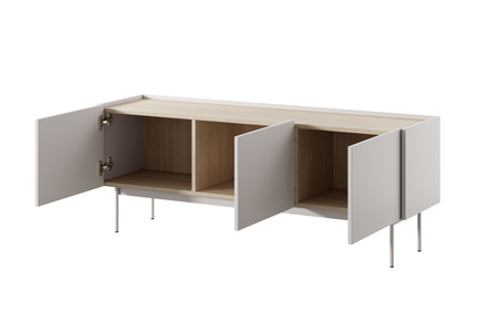 Szafka RTV COLETTE 144 cm - Kaszmir / Dąb Linea