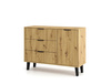 Komoda KANDI jednodrzwiowa z 3 szufladami - kolor Dąb artisan