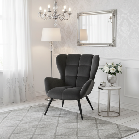 Fotel wypoczynkowy MADISON - Czarny