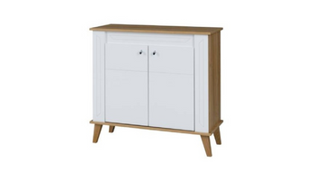 Komoda SANI 94 cm - kolor Dąb grand / biały połysk