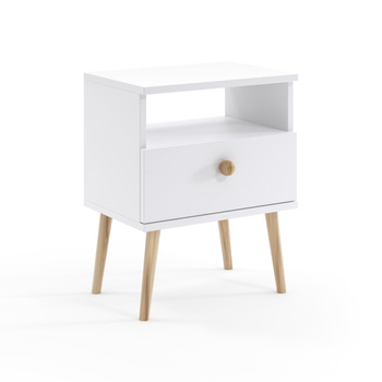 Szafka nocna MELI skandynawska - kolor Biały
