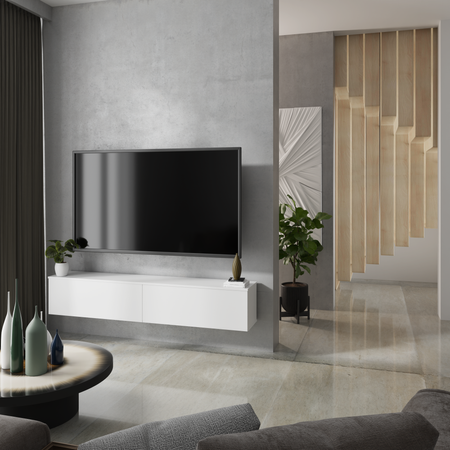 Szafka RTV NICOLE 80 cm - Biały