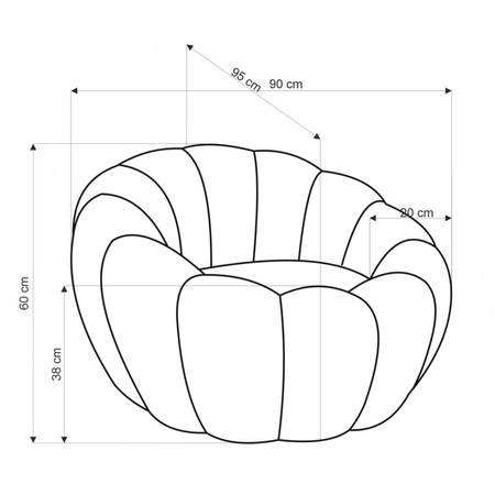 Fotel wypoczynkowy SOFTY - Musztardowy
