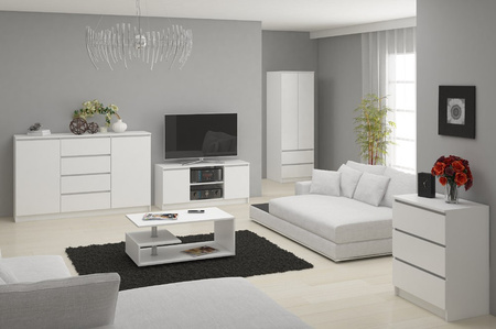 Komoda 6 szuflad 60 cm - Biała