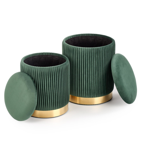 Zestaw 2 puf MARINE - Zielony