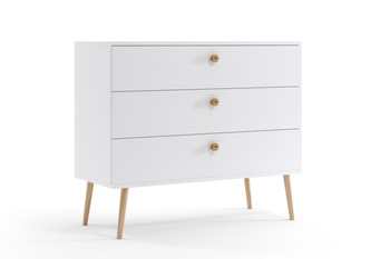 Komoda MELI z szufladami skandynawska - kolor Biały