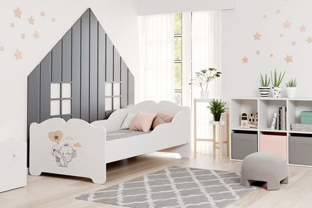 Łóżko dziecięce pojedyncze ANNA 140x70 - Słonik