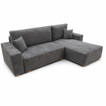 Narożnik ELVAR PRAWO/LEWO STRONNY - Grafitowy