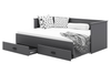 Łóżko podwójne HELIOS 200x160 - Szare, z materacem