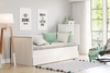 Łóżko podwójne HELIOS 200x160 - Białe, z materacem