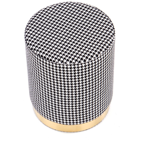 Pufa MELISA Czarno - Biała Pepitka