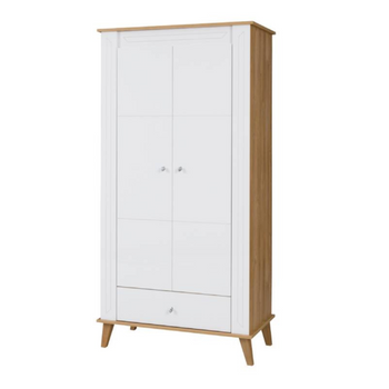 Szafa SANI 190x94 cm - kolor Dąb grand / biały połysk