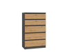 Komoda MALMO M5 Dąb artisan / antracyt