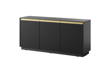 Komoda PRESTIGE 154 cm - Czarny / Złoty