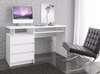 Biurko wolnostojące 3 szuflady 135 cm - kolor Biały