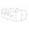 Łóżko dziecięce LUK 180x80 barierka szuflada - Biały