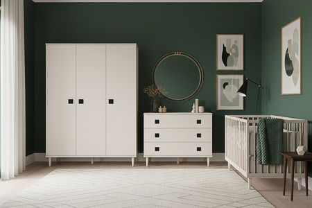 Drewniany uchwyt meblowy LUI 4 kwadrat - Czarny