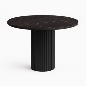 Stół okrągły VENTI 100 cm - Czarny Marmur