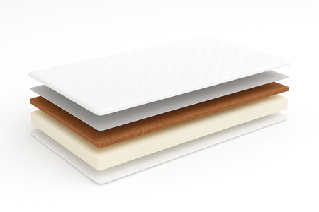 Materac pianka-kokos 160x80x10 cm pikowany pokrowiec