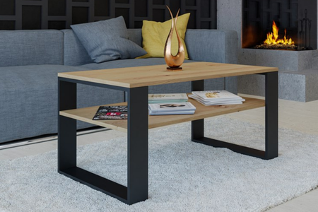 Stolik kawowy Ława MODI - Dąb Artisan / Czarny