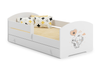 Łóżko dziecięce LUK 160x80 barierka szuflada grafika - Słonik