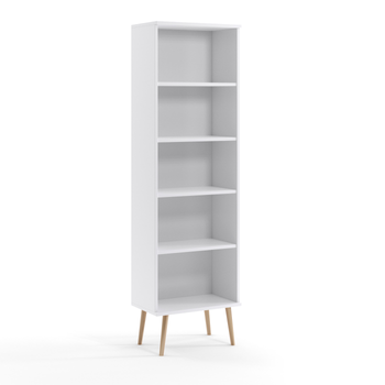 Regał MELI skandynawski 180x46 cm - kolor Biały