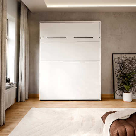 Półkotapczan pionowy rozkładany VERTO 160x200 składany w szafę - Biały